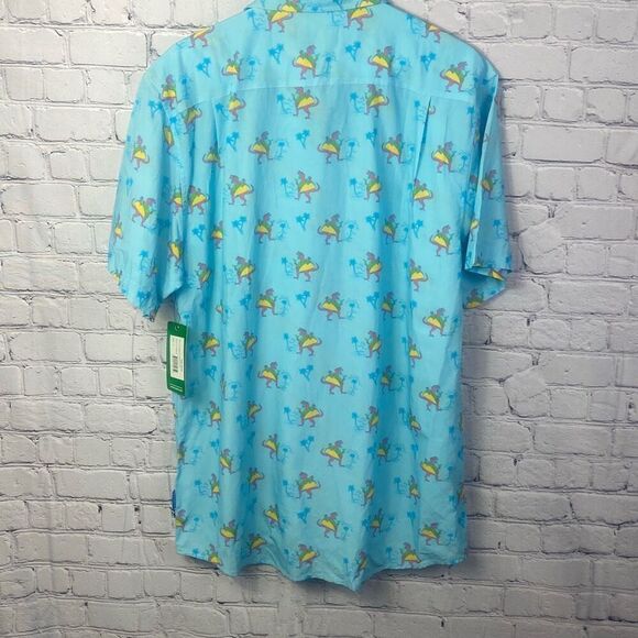 Tipsy Elves Tacosaurus Hawaiian Button Up Shirt NEW Size XL - Picture 7 of 9